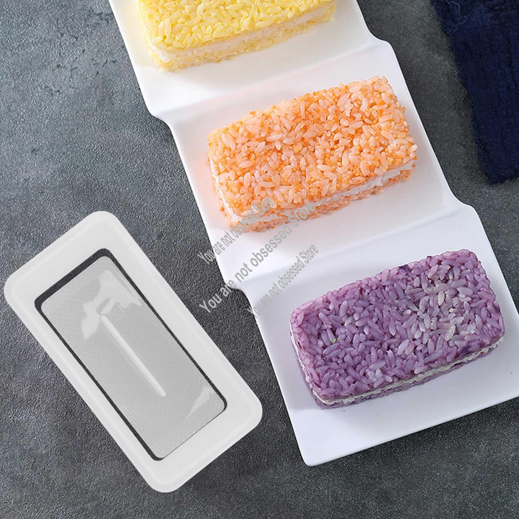 Sushi Making Kit - เครื่องทำมูซูบิ 4 ชิ้น แบบกด ไม่ติดกระทะ สำหรับทำสแปมมูซูบิ