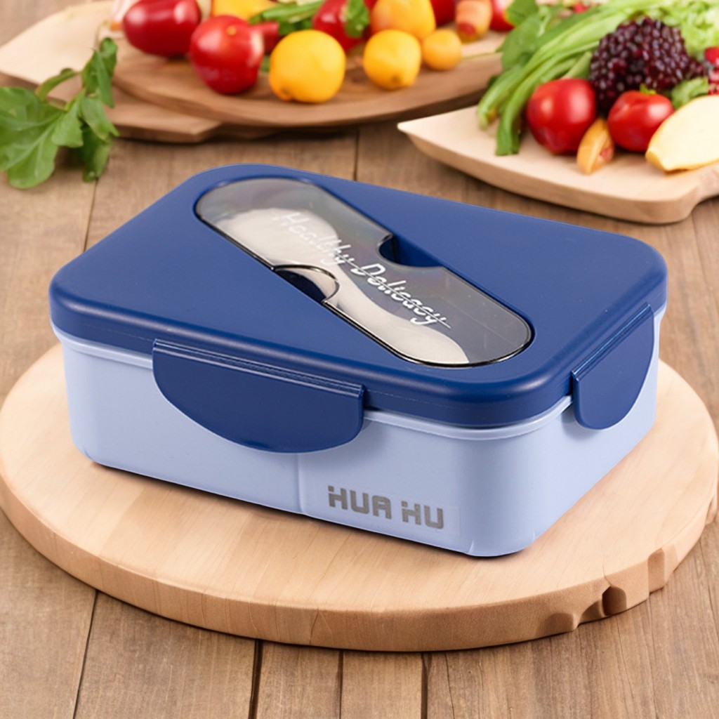 Bento Box - กล่องอาหารกลางวันนักเรียนพร้อมส้อมพลาสติก Snap บนกล่องอาหารกลางวันสําหรับโรงเรียนบริษัทปิกนิกใช้ไมโครเวฟ Heatable Bento กล่องเครื่องครัว