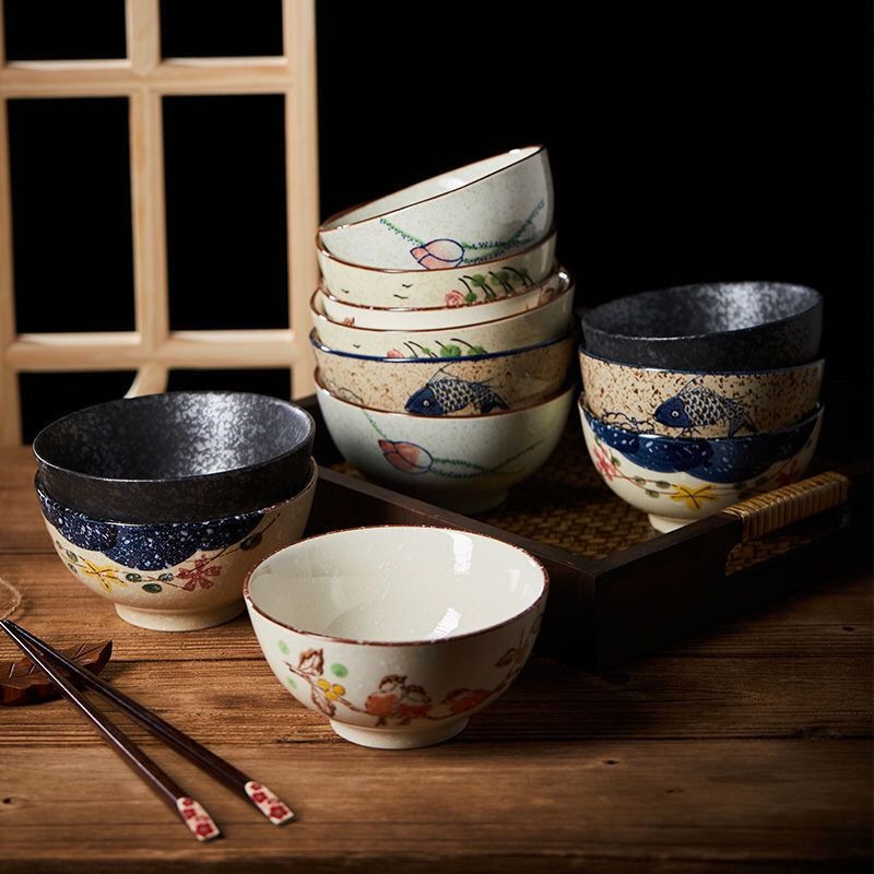 ชามข้าวเซรามิกสไตล์ญี่ปุ่นขนาด - Japanese Pottery บทวิจารณ์และราคา