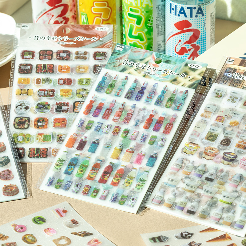 6 แผ่นน่ารักเค้กขนมขบเคี้ยวธีม - Japanese Snacks บทวิจารณ์และราคา