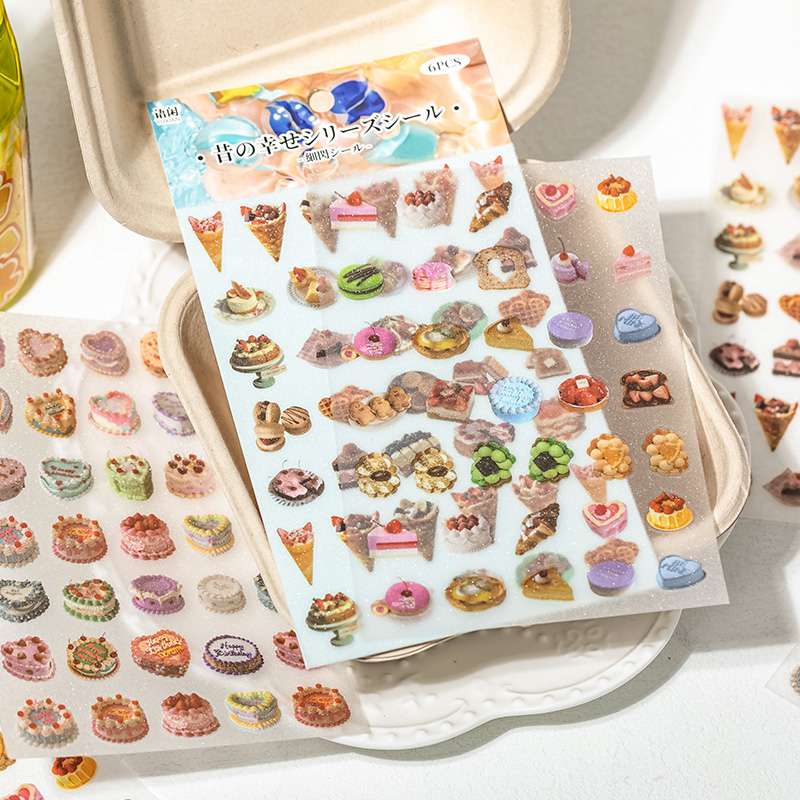 6 แผ่นน่ารักเค้กขนมขบเคี้ยวธีม - Japanese Snacks บทวิจารณ์และราคา